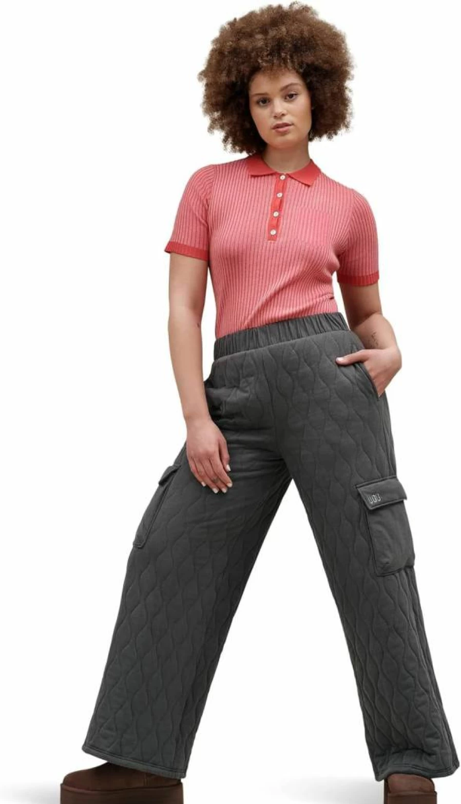 UGG Women's Dejah Quilted Cargo Pants - Comfortable Winter Trousers with Stylish Design