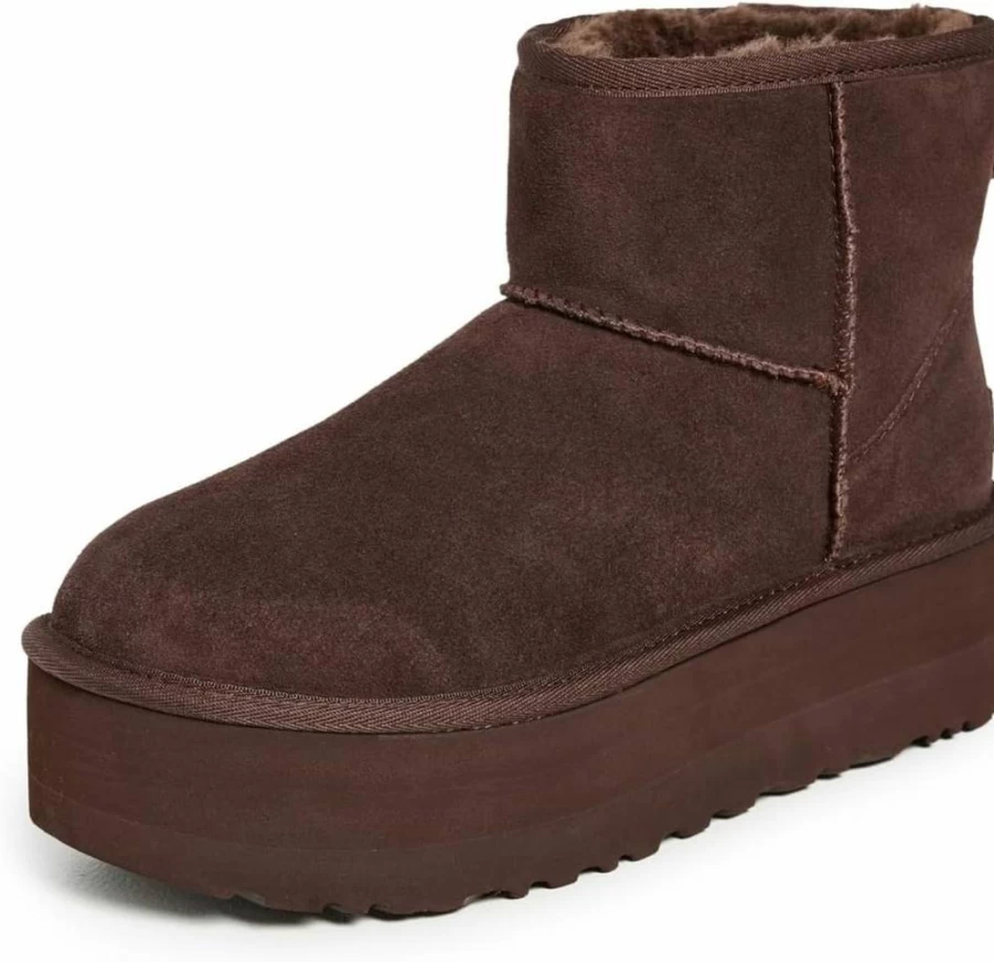 UGG Women's Classic Mini Platform Boots | Genuine Shearling Lined Winter Boots