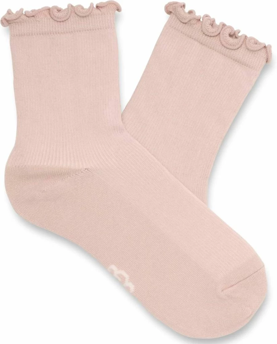 UGG Women's Karsyn Lettuce Edge Socks - Cozy Knit Boot Socks for Women