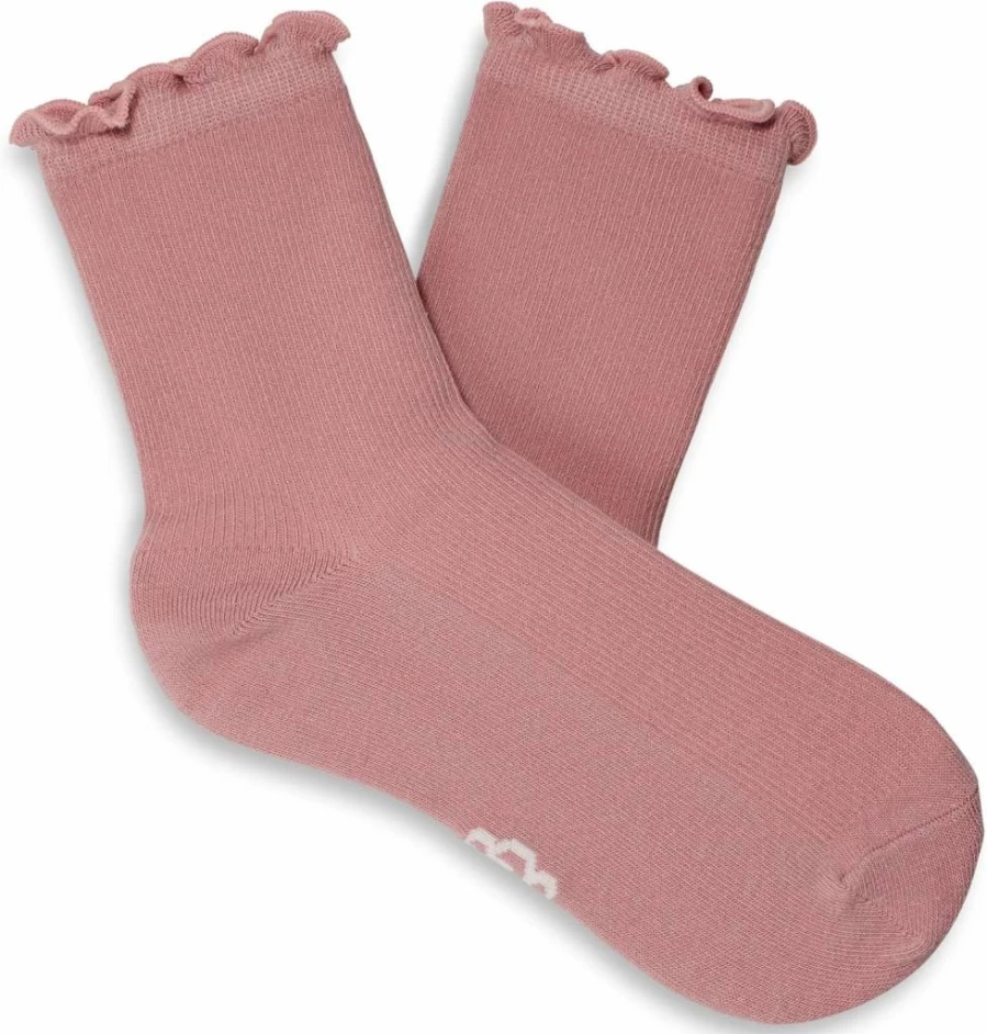 UGG Women's Karsyn Lettuce Edge Socks - Cozy Knit Boot Socks for Women