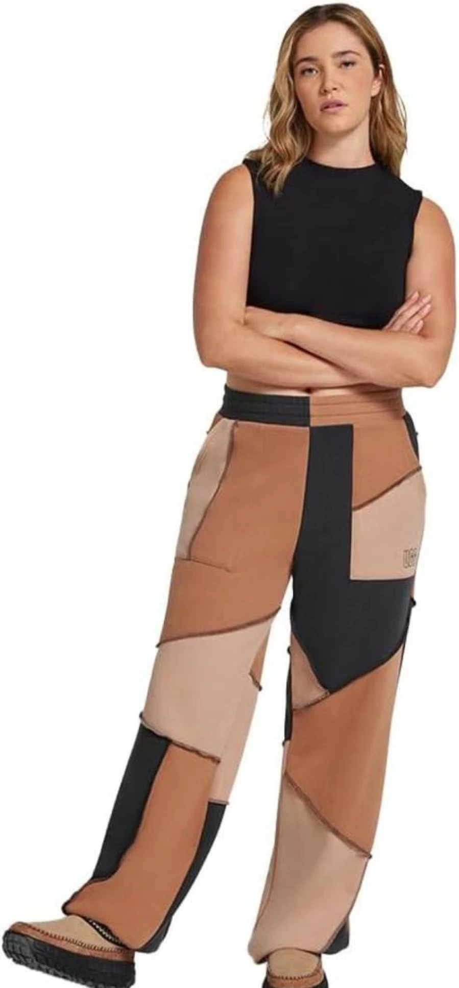UGG Raini Patchwork Pants for Women - Stylish and Comfortable Fleece-Lined Winter Trousers