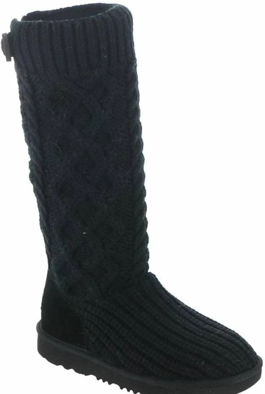 UGG Kids' Classic Cardi Cable Knit Boots - Warm Winter Slippers for Children