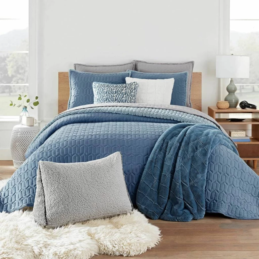 UGG Adalee Decorative Throw Pillow in Grey - Soft Plush Cushion for Home Decor