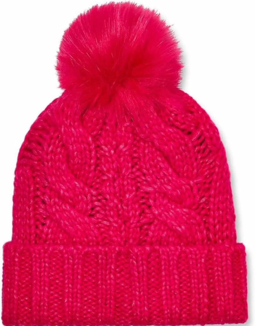 UGG Women's Cable Knit Beanie with Pom Pom - Winter Warm Knitted Hat