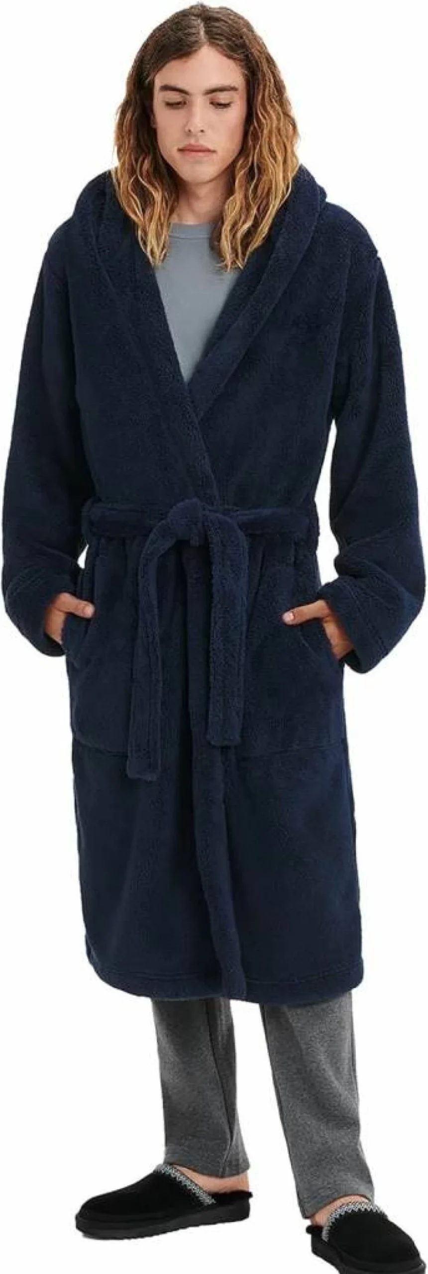 UGG Men's Beckett Plush Fleece Robe - Soft & Warm Loungewear for Men