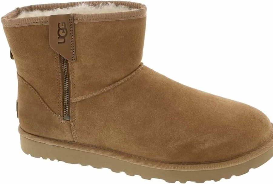 UGG Classic Mini Bailey Zip Boots for Women - Waterproof Winter Shearling Ankle Boots