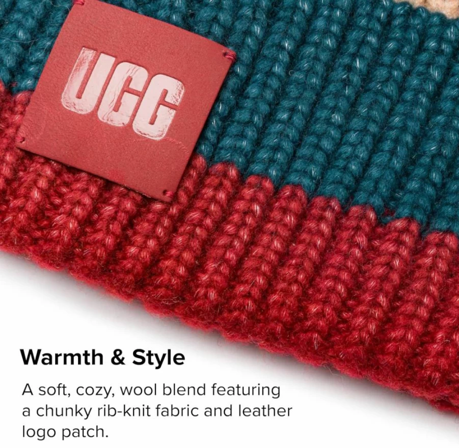 UGG Unisex Chunky Rib Knit Beanie for Adults - Warm Winter Hat