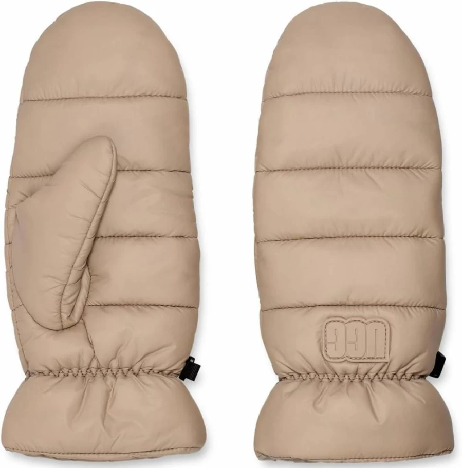 UGG Maxi All-Weather Mittens with Microfur Lining for Women - Putty (Small-Medium)
