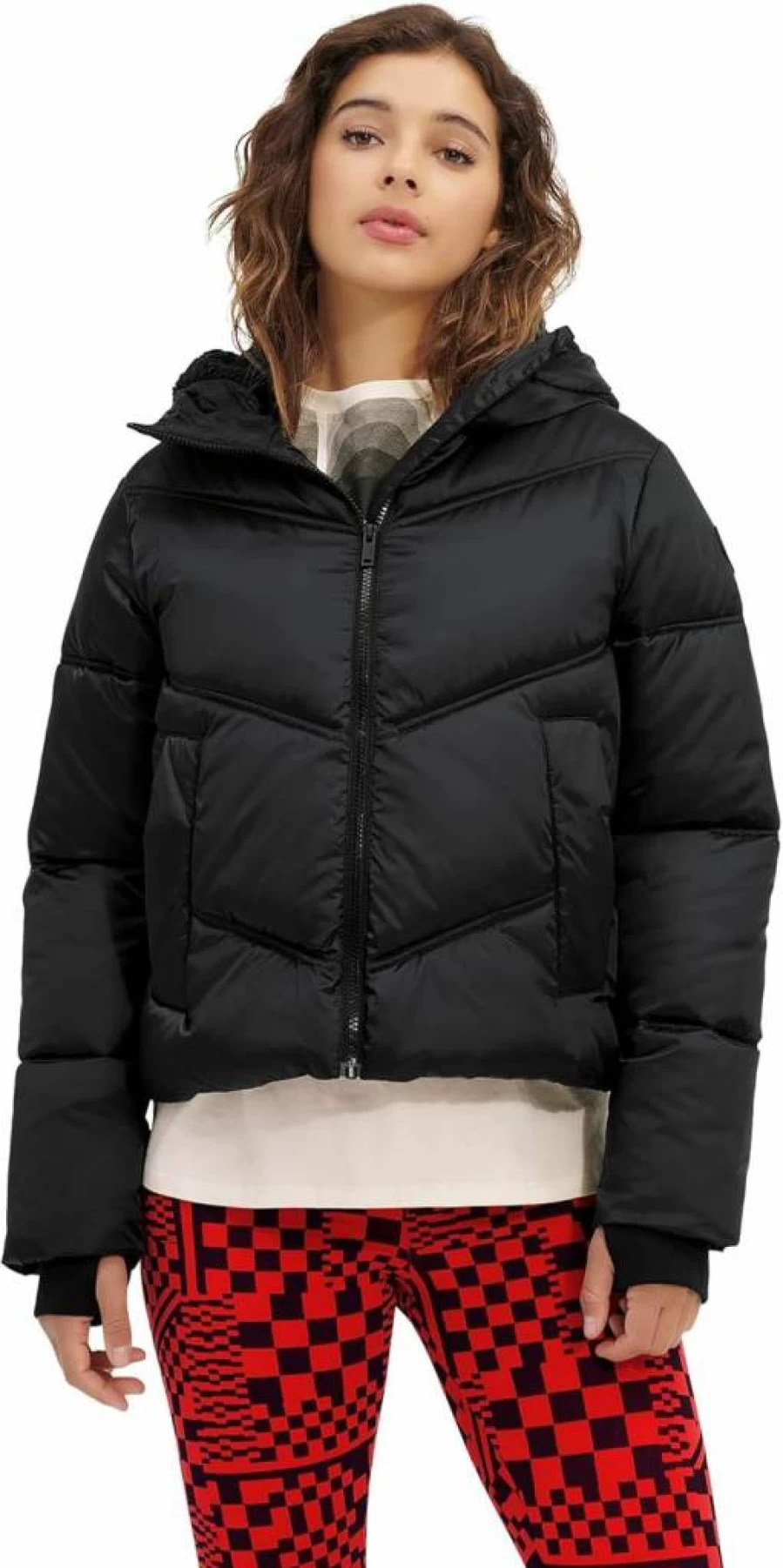 UGG Women's Ronney Cropped Puffer Jacket - Winter Warm Short Puffer Coat