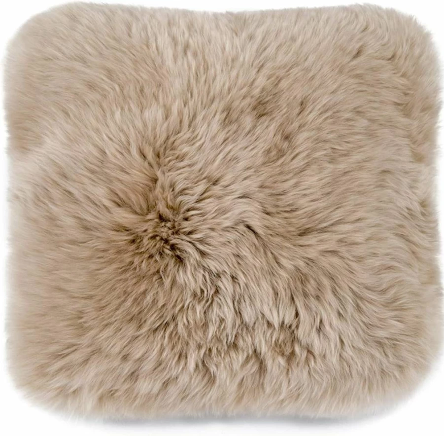 UGG Genuine Sheepskin Pillow - Sand Color, 1 Pack, Luxurious Comfort for Home & Decor