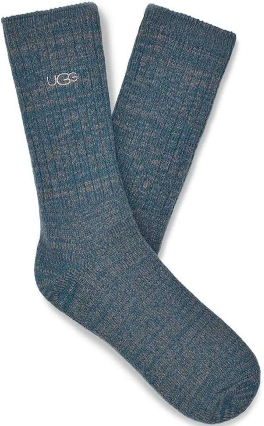 UGG Men's Trey Rib Knit Slouchy Crew Socks - Comfortable Casual Boot Socks