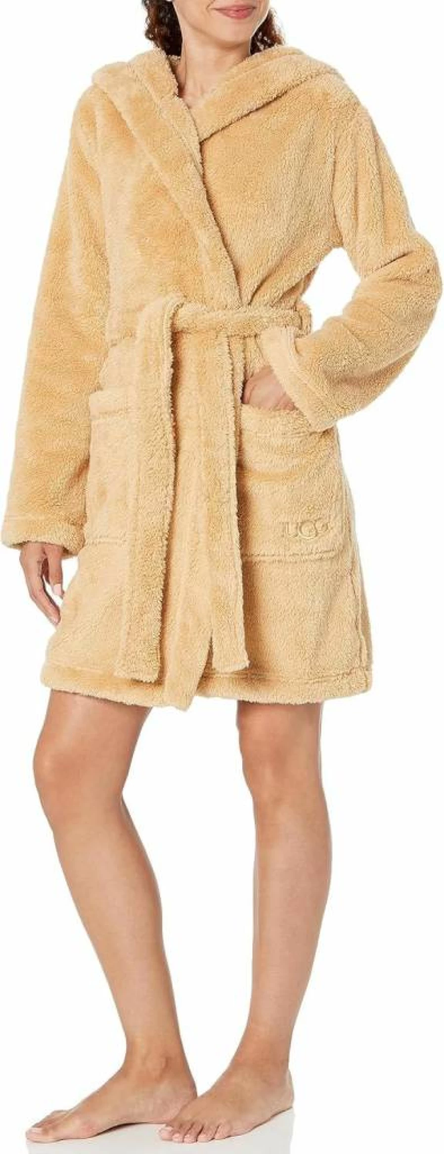 UGG Women's Aarti Plush Fleece Robe - Cozy Winter Bathrobe with Soft Lining
