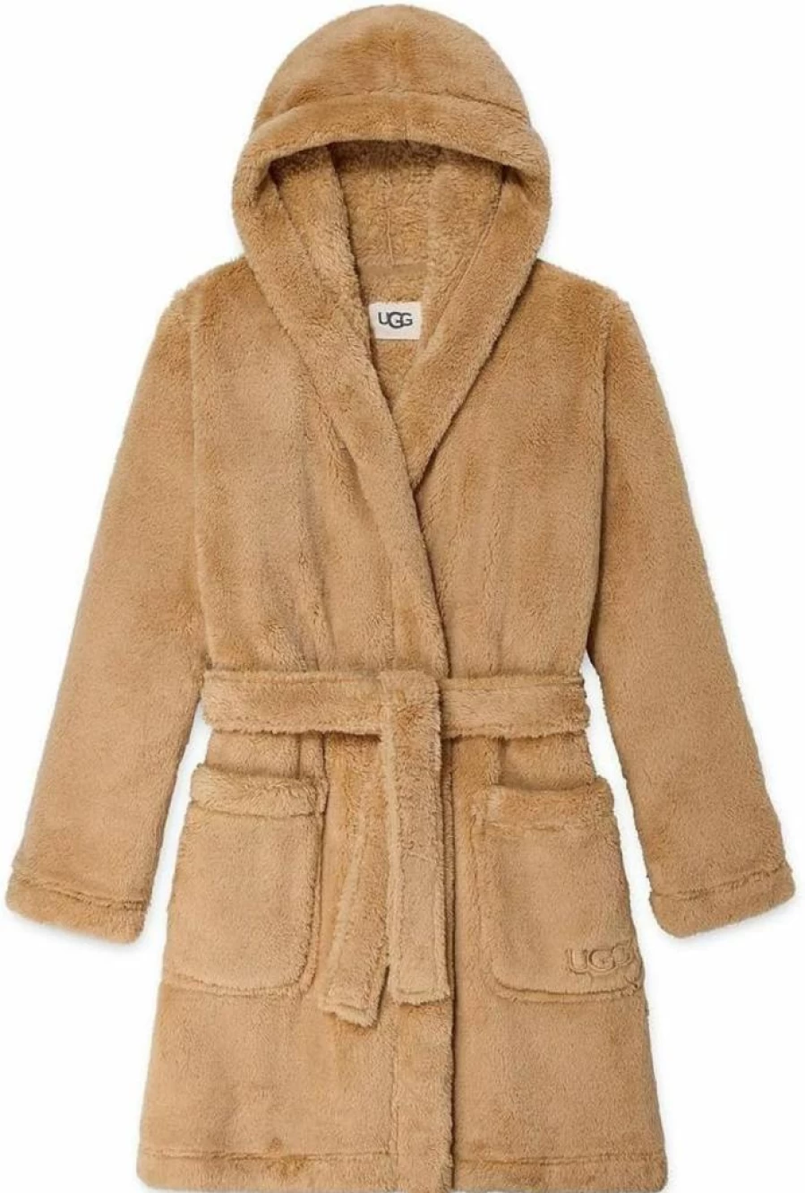 UGG Women's Aarti Plush Fleece Robe - Cozy Winter Bathrobe with Soft Lining
