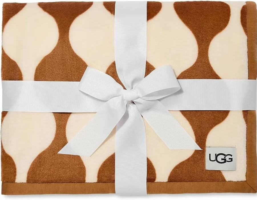 UGG Duffield Throw II Blanket - Allspice Color, Cozy Home Decor, Soft & Warm