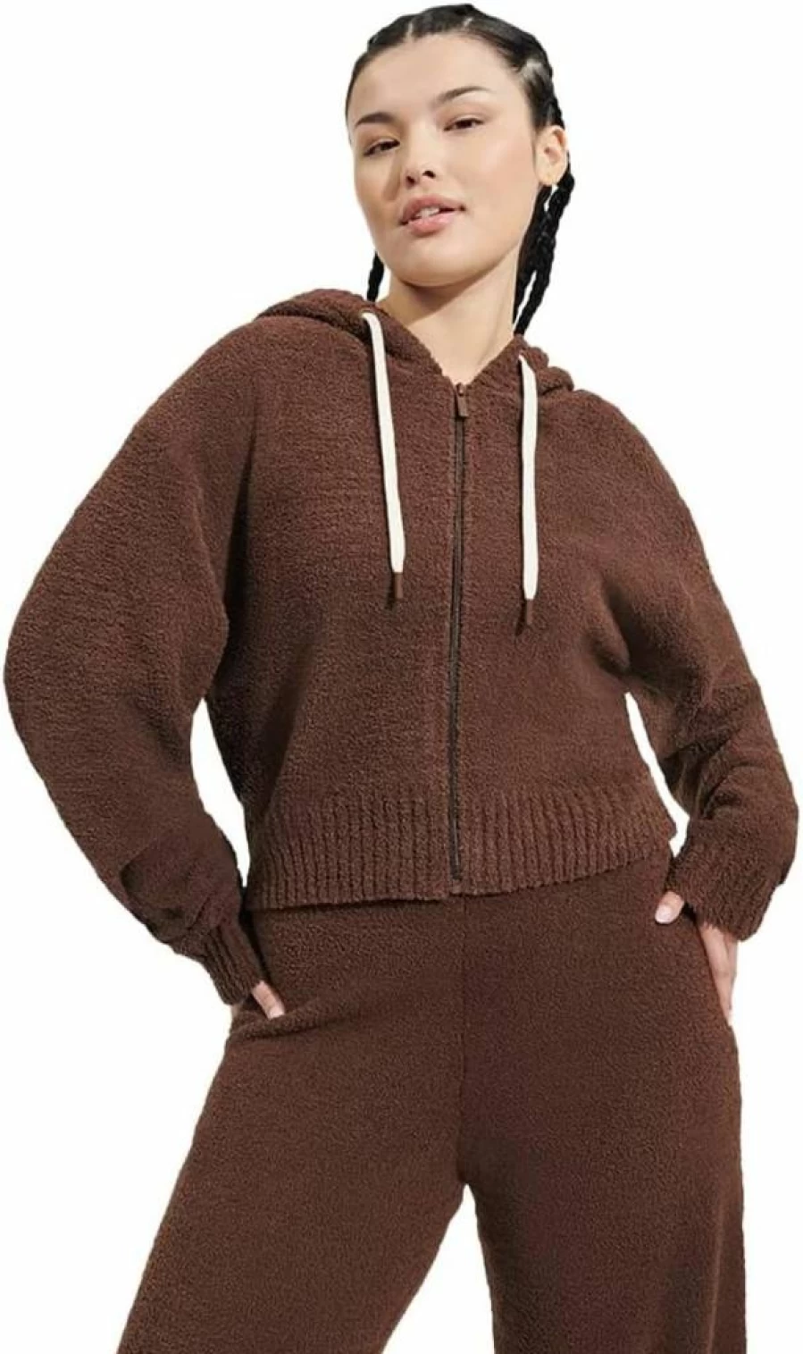 UGG Women's Hana Zip-Up Hoodie Fleece Sweatshirt | Cozy Winter Pullover
