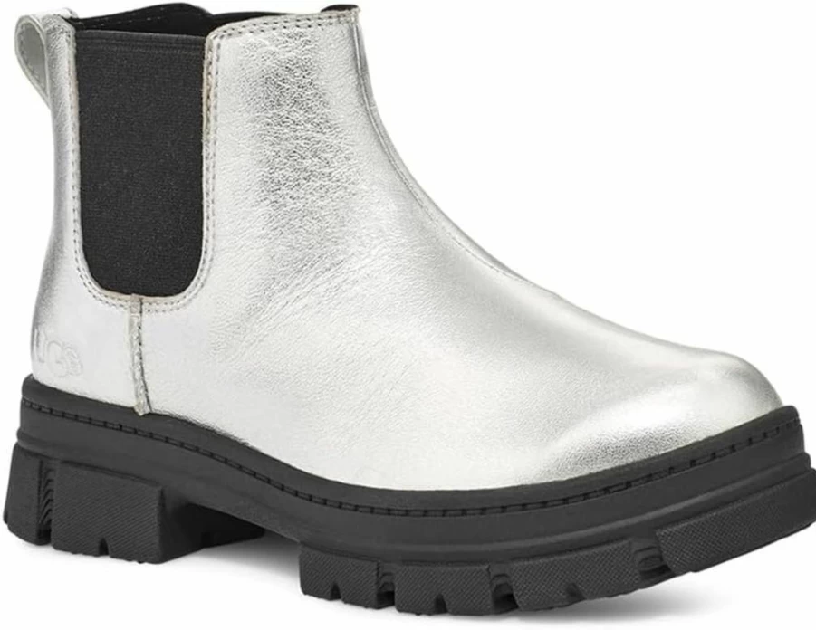 UGG Kids' Ashton Chelsea Leather Boots for Boys & Girls - Unisex Children's Waterproof Winter Boots