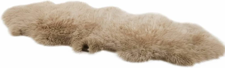 UGG Premium Faux Fur Sheepskin Area Rug, 72x24 Inches, Sand - Luxuriously Soft, Durable, Adds Warmth & Elegance to Any Room