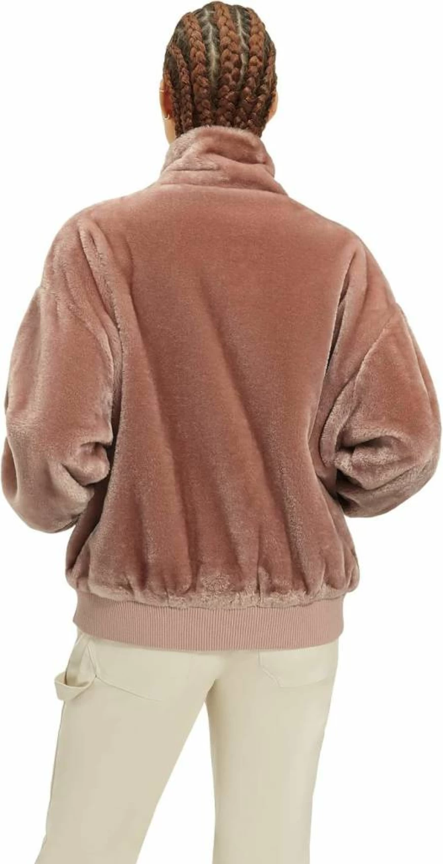 UGG Women's Laken Water-Resistant Winter Coat with Faux Fur Trim