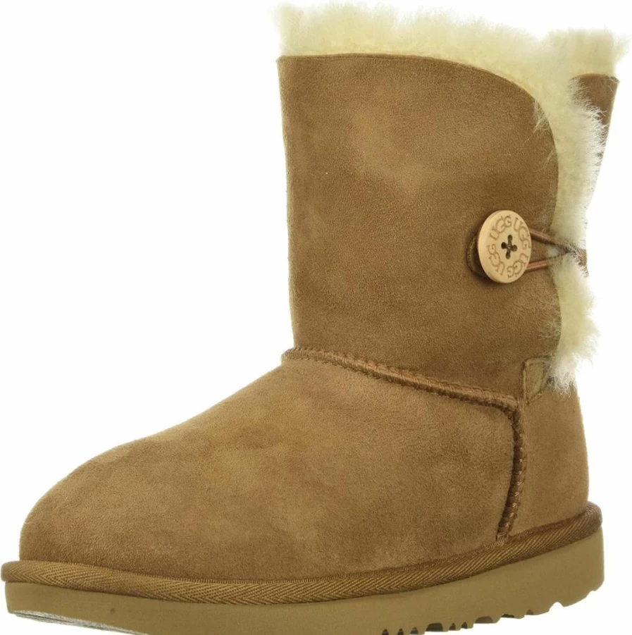 UGG Kids' Bailey Button II Boots | Winter Snow Boots for Boys & Girls | Waterproof & Warm