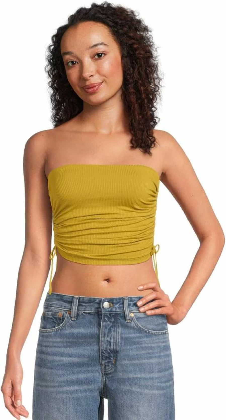 UGG Women's Emilia Bandeau Top Ribbed Knit Crop Tank Top