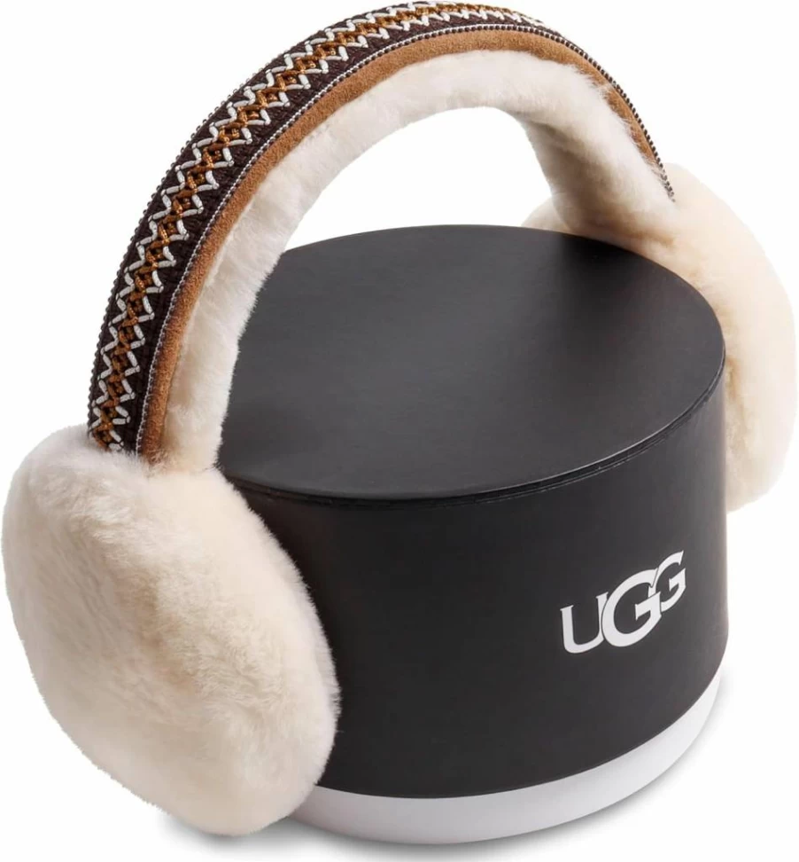 UGG Women's Tasman Sheepskin Earmuffs - Chestnut, One Size, Winter Warm Fleece Ear Covers