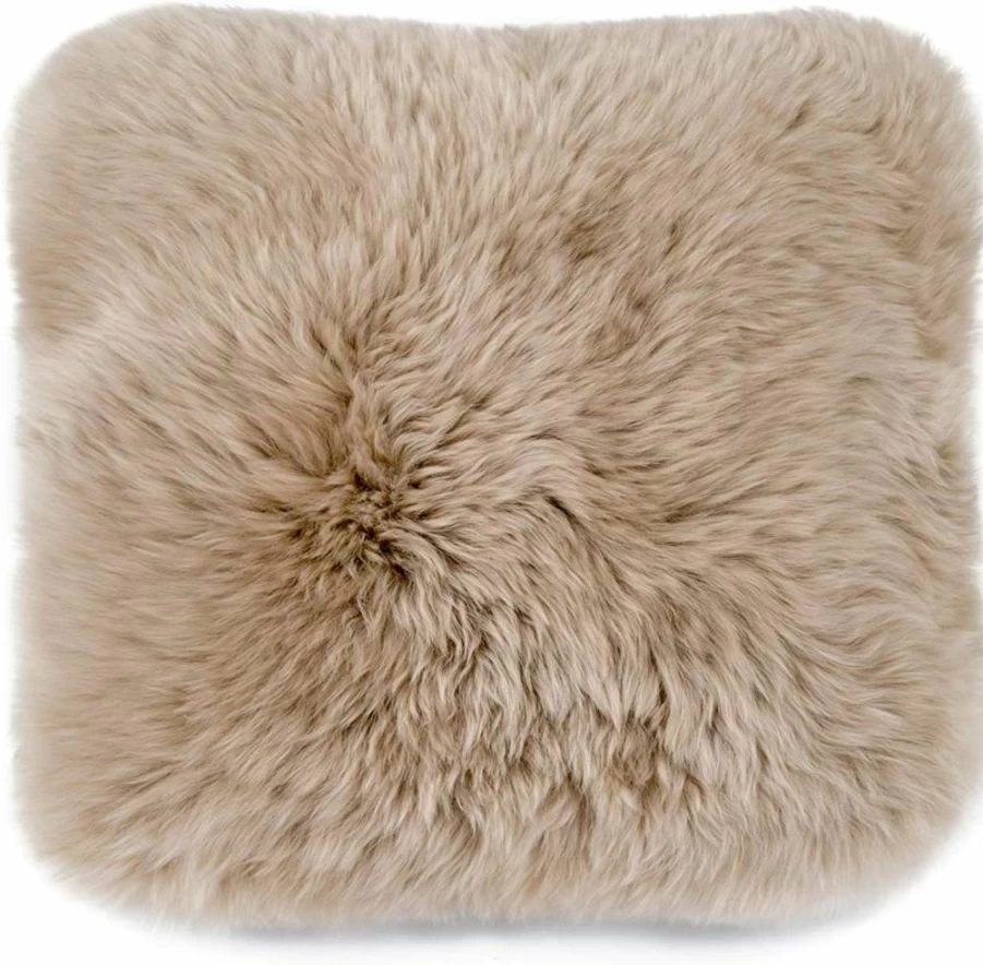 UGG Sheepskin Throw Pillow - White, One Size, Luxurious Soft Pillow for Home Decor