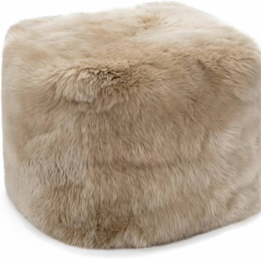 UGG Sheepskin Throw Pillow - White, One Size, Luxurious Soft Pillow for Home Decor