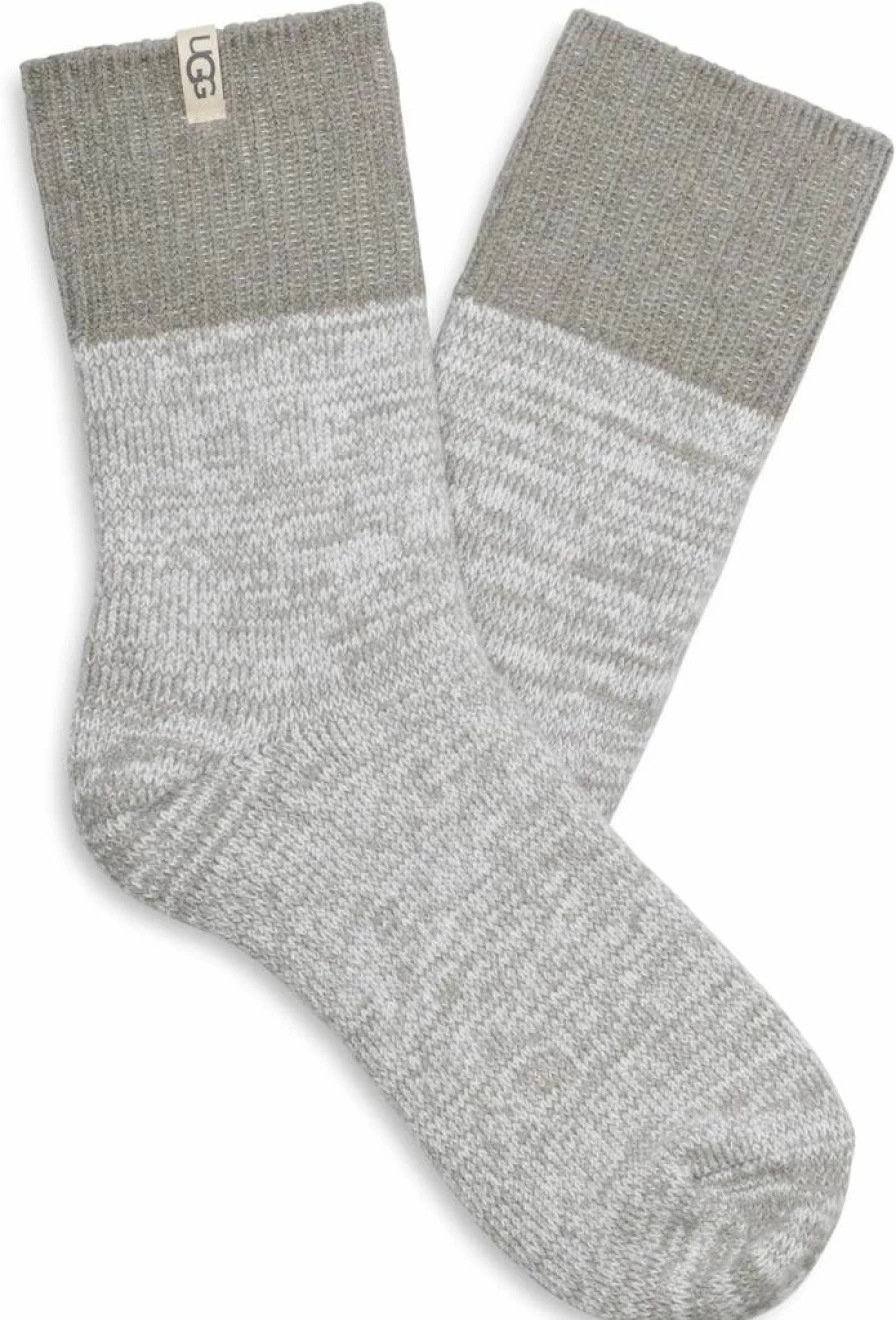 UGG Women's Ribbed Knit Slouchy Quarter Socks Boots Comfortable Casual