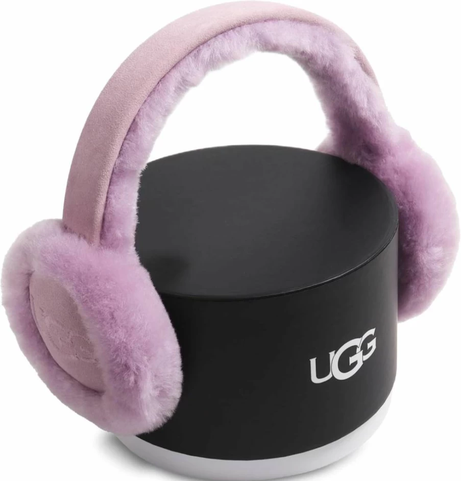 UGG Women's Waterproof Sheepskin Earmuffs with Embroidered Logo – Winter Warm Fleece-Lined Ear Muffs