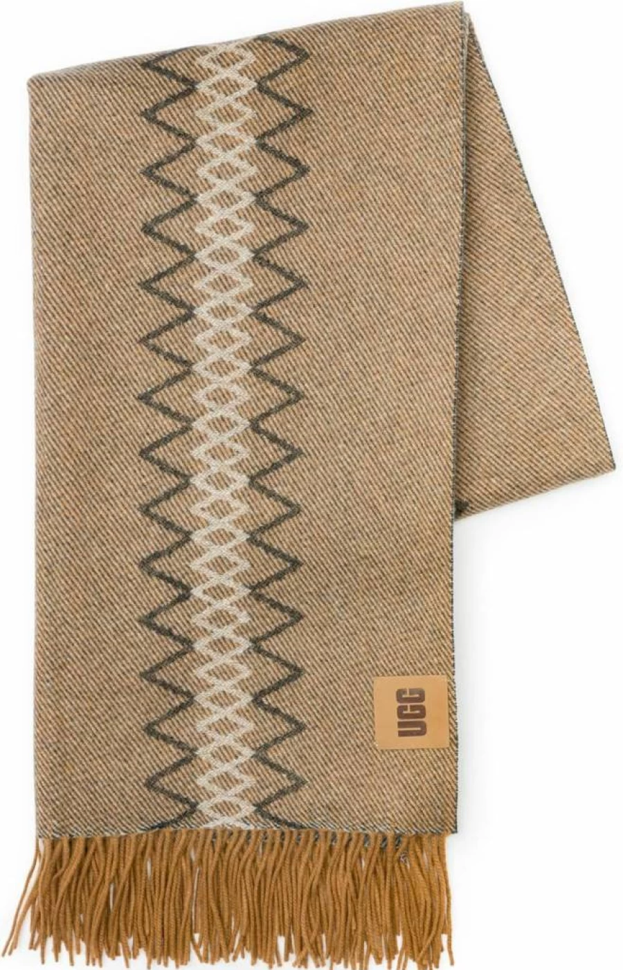 UGG Women's Tasman Ruana Scarf in Chestnut Multi, One Size, Warm & Stylish Wrap