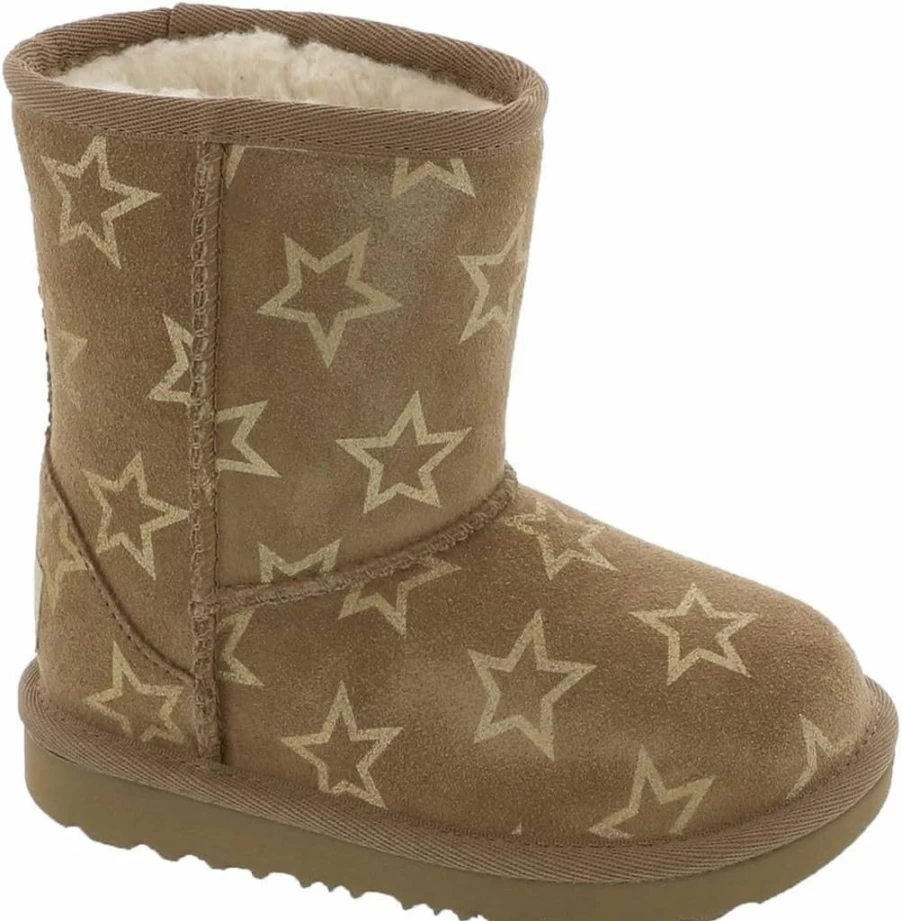 UGG Unisex-Child T Classic II Iridescent Stars Fashion Boots for Kids