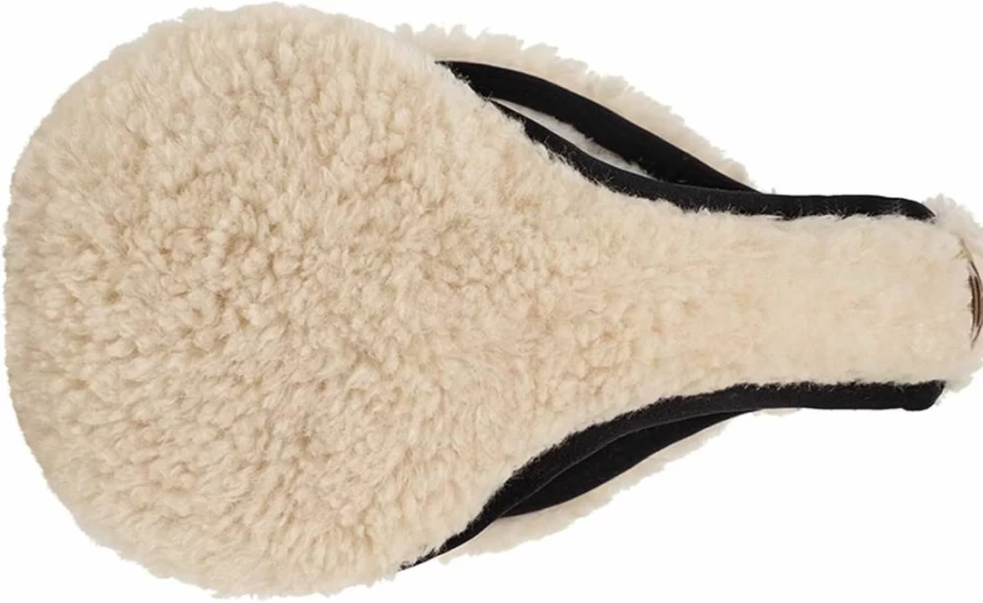 UGG Men's Natural Fluffy Behind-the-Head Earmuffs, One Size, Winter Warm Fleece Ear Muffs