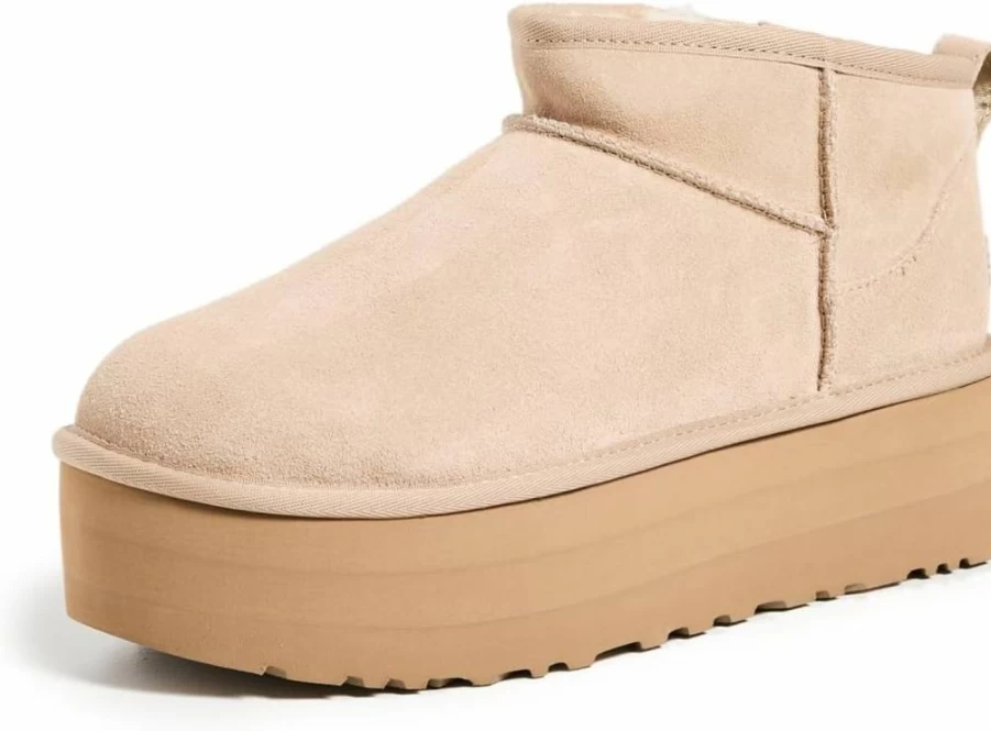 UGG Women's Classic Ultra Mini Platform Boots | Genuine Shearling Lined Winter Boots
