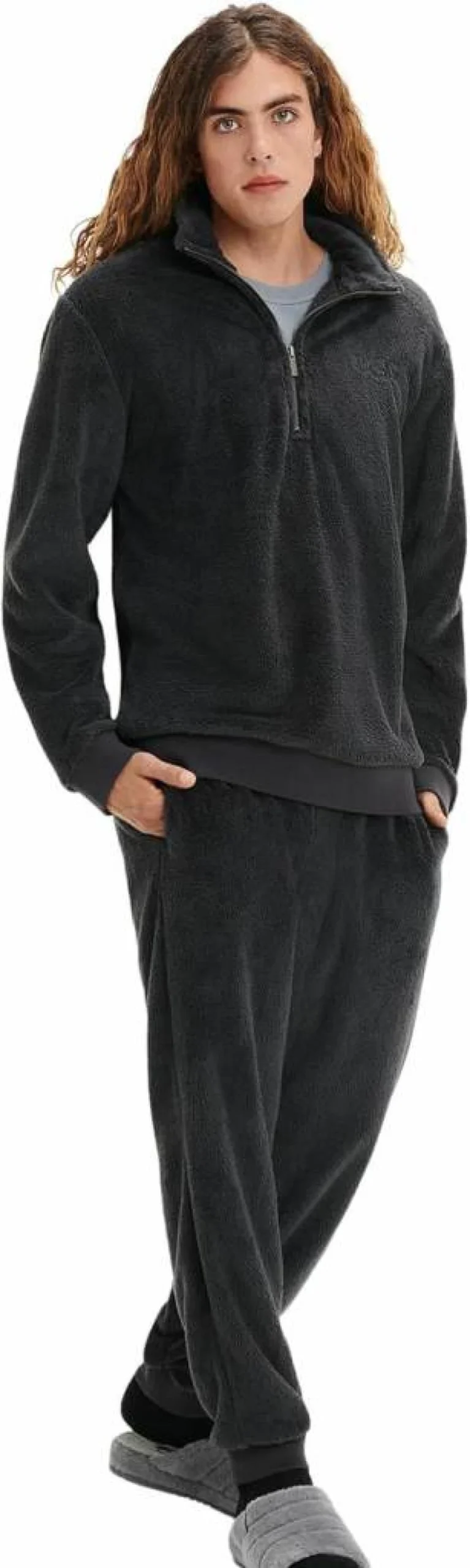 UGG Men's Zeke Sherpa Lined Winter Coat with Fleece Jacket for Cold Weather