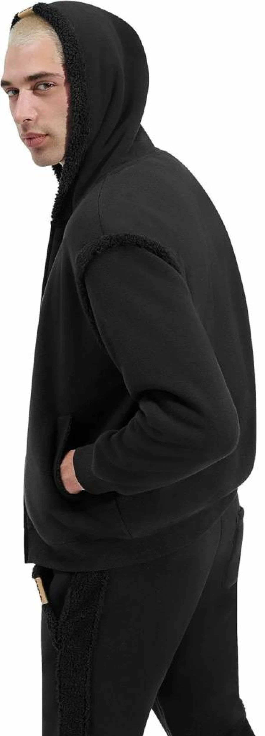 UGG Men's Evren Fleece Zip-Up Hoodie - Soft Bonded Sweatshirt for Men