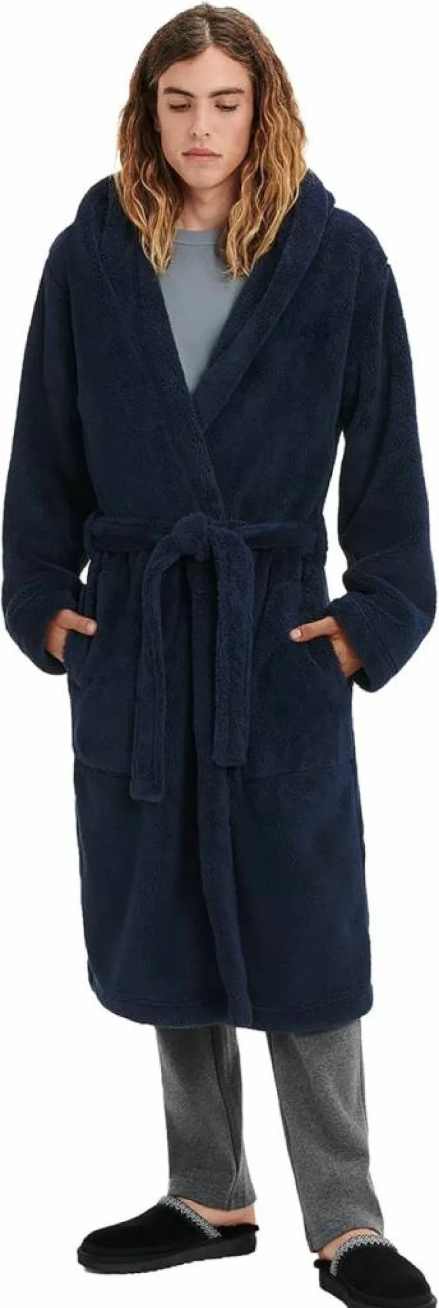 UGG Men's Beckett Plush Fleece Robe - Soft & Warm Loungewear for Men