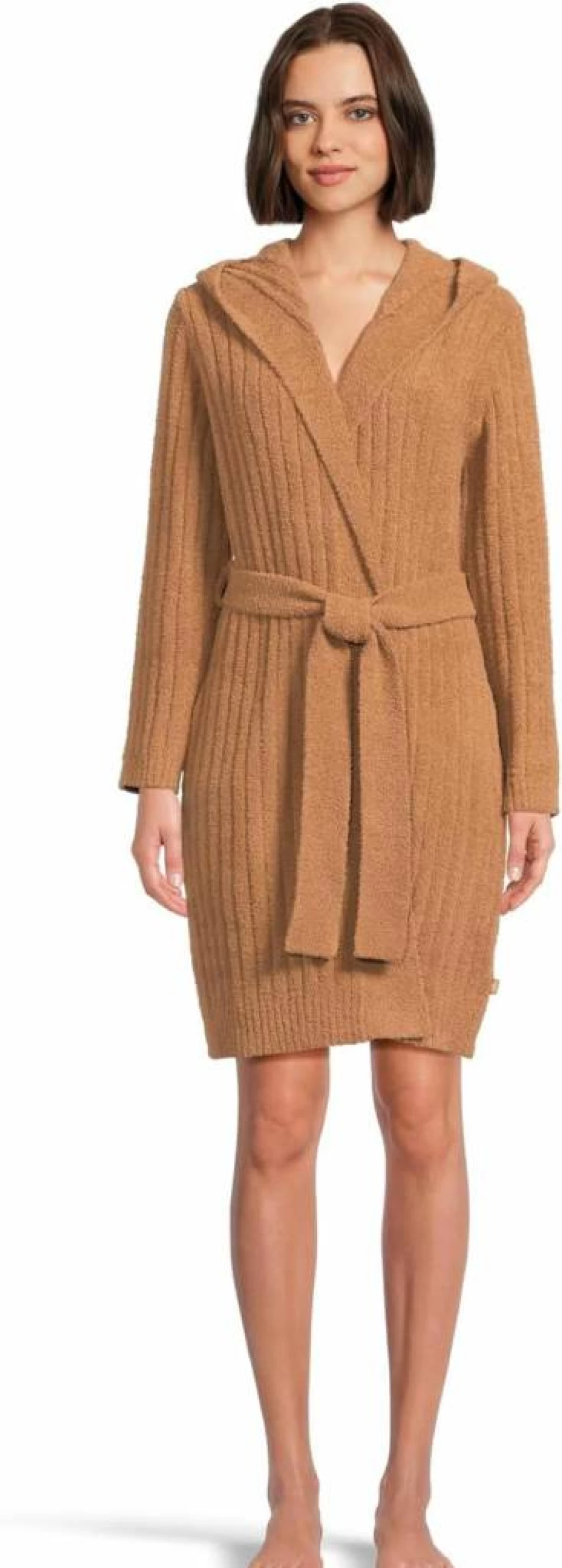 UGG Women's Amari Robe Ribbed Knit Comfortable Lounge Robe