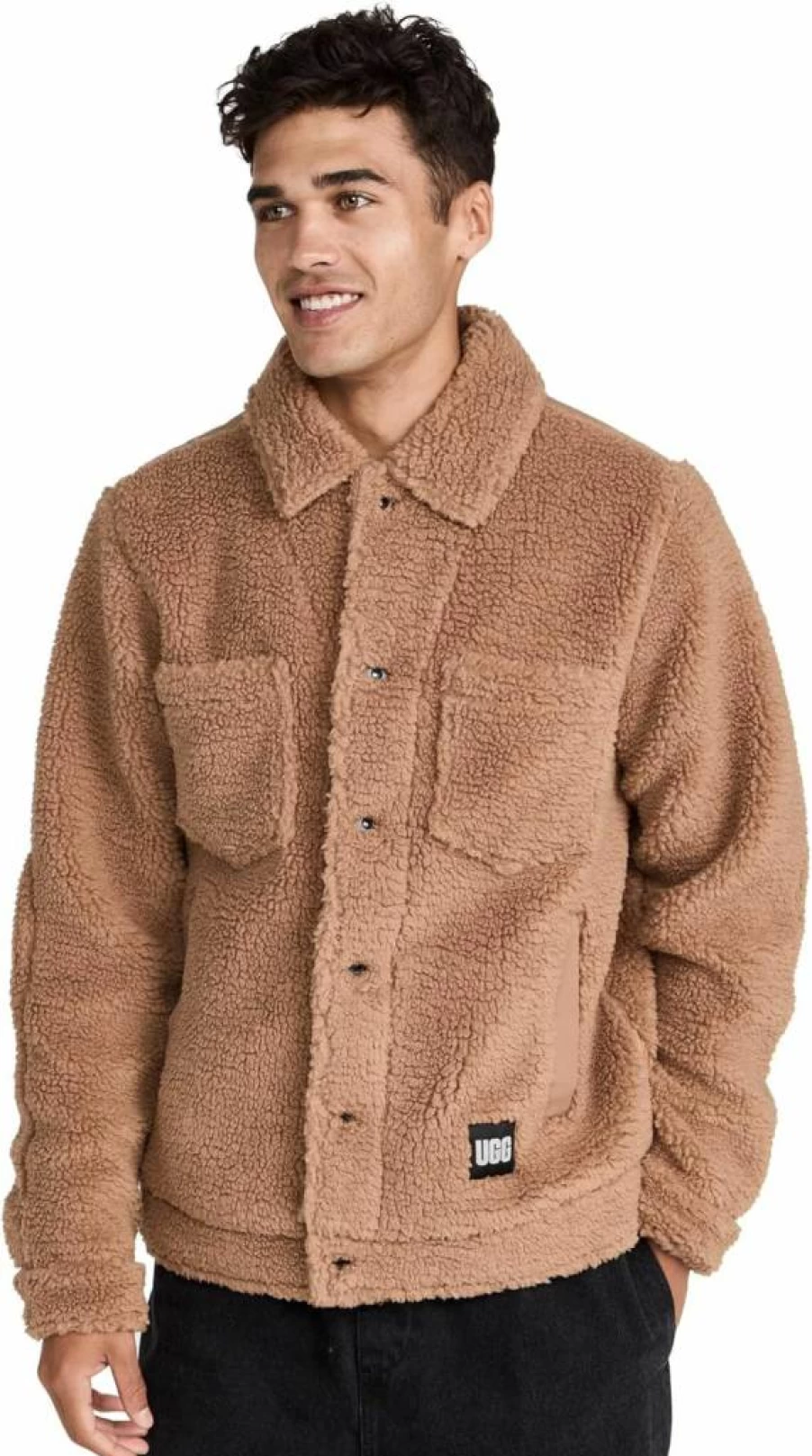 UGG Men's Janson Sherpa-Lined Denim Trucker Jacket – Warm Winter Coat
